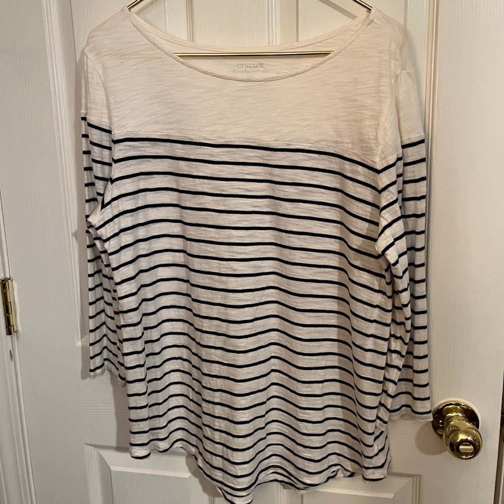 Chico’s Ultimate Stripe Tee